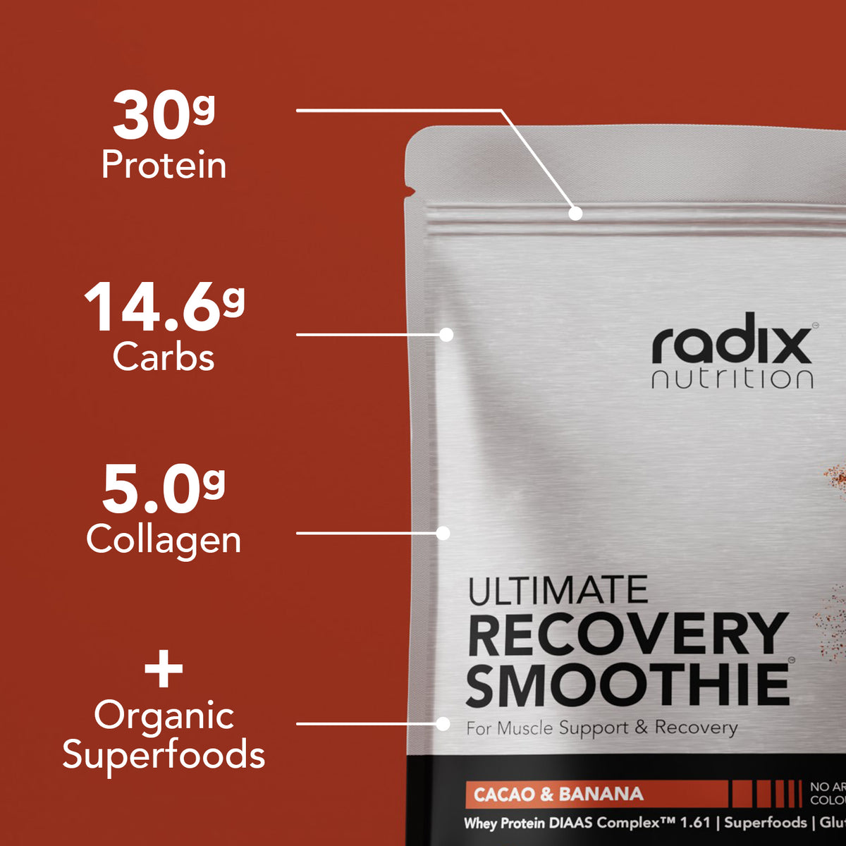 Ultimate Recovery Smoothie - Cacao &amp; Banana / 10 x Single Serve