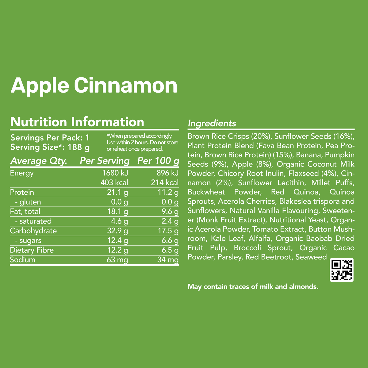 Original Breakfast - Apple Cinnamon / 400 kcal (8 Pack)