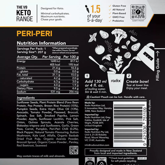 Keto Meal - Peri-Peri / 400 kcal (8 Pack)