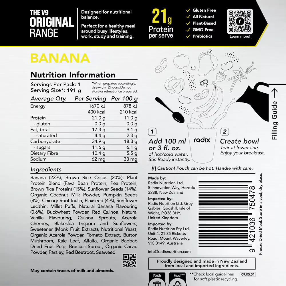 Original Breakfast - Banana / 400 kcal (1 Serving)