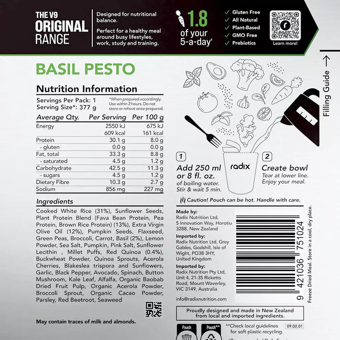 Original Meal - Basil Pesto / 600 kcal (1 Serving)