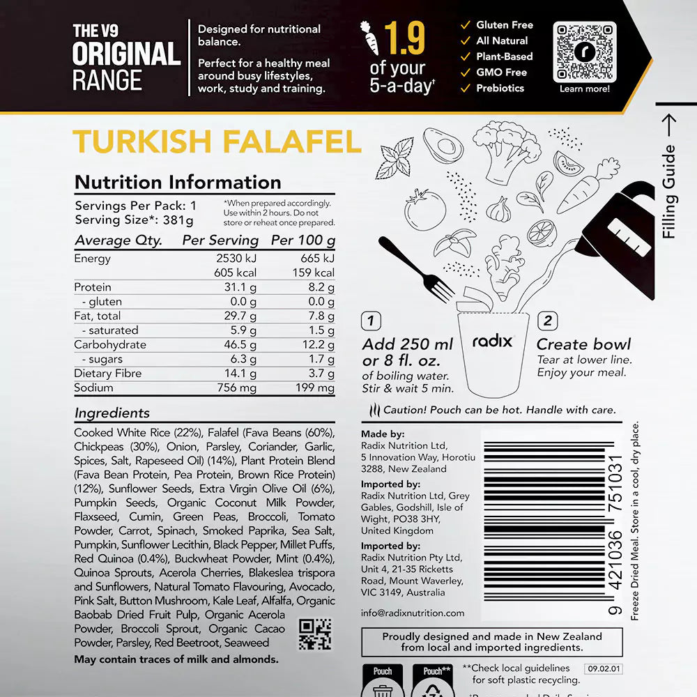 Original Meal - Turkish Falafel / 600 kcal (1 Serving)