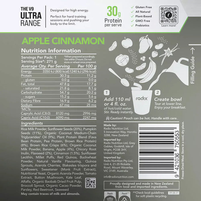 Ultra Breakfast - Apple Cinnamon / 800 kcal (1 Serving)