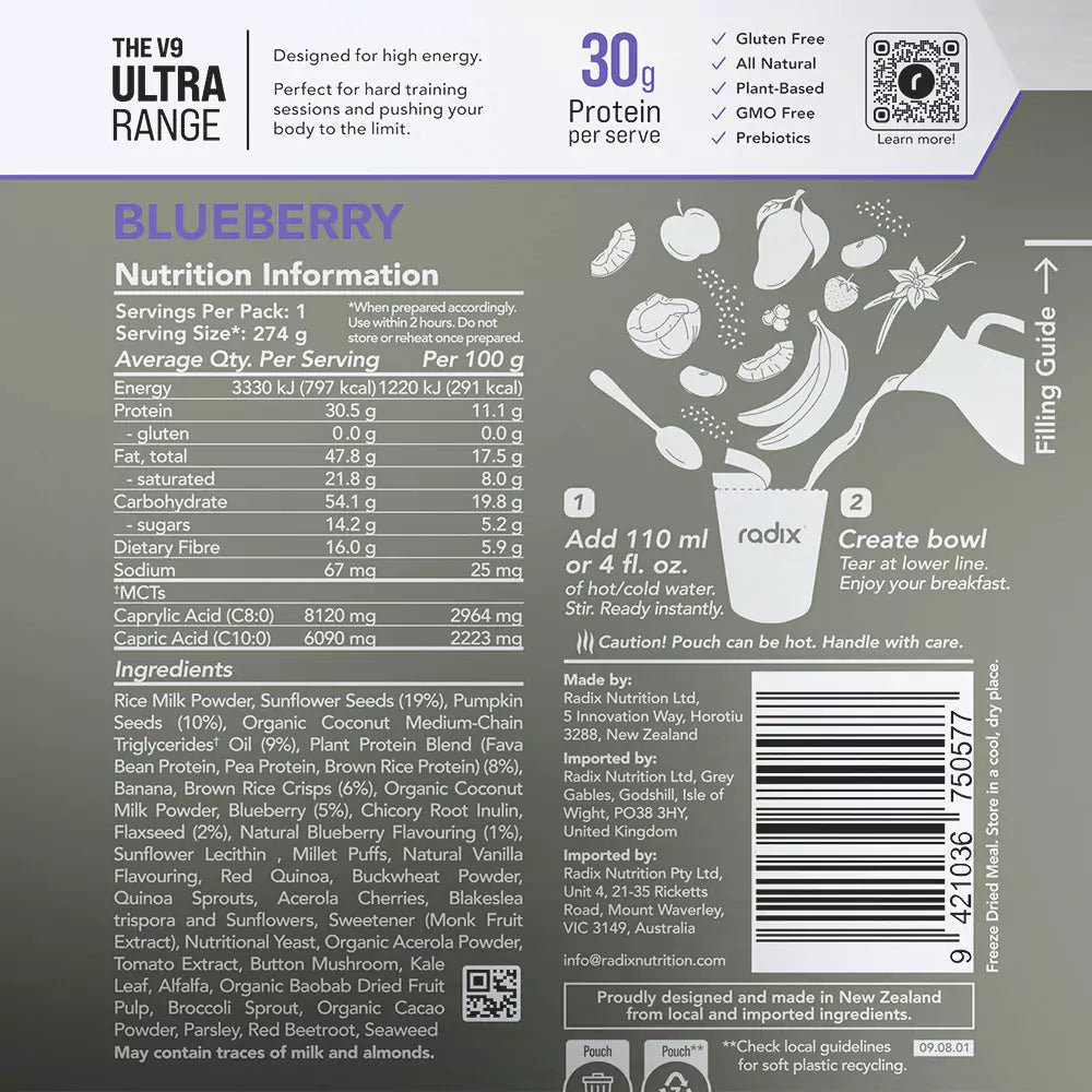 Ultra Breakfast - Blueberry / 800 kcal (1 Serving)