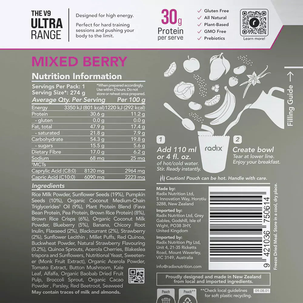 Ultra Breakfast - Mixed Berry / 800 kcal (1 Serving)