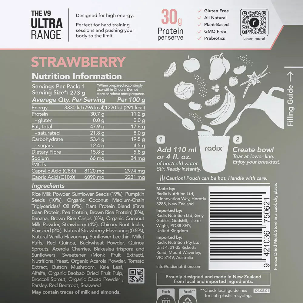 Ultra Breakfast - Strawberry / 800 kcal (1 Serving)