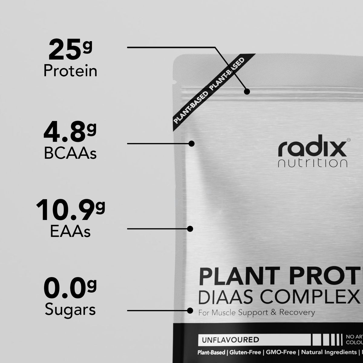 Plant Protein DIAAS Complex 1.30 - Unflavoured / 1kg Bag